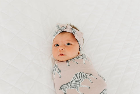 Zella Large Knit Baby Swaddle Blanket by Copper Pearl