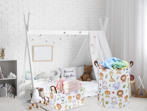 Kids Laundry Hamper,Baby Laundry Basket Animal Storage Baskets for Kids Room Decor,Nursery Hamper,Bedroom,Toy