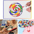 lovermusic 5PCS Lollipop Shape Drum Hand Drum Musical Instruments, Colorful Sound Toys