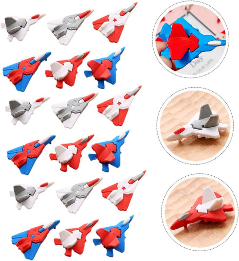 TOYANDONA Aircraft Eraser Toy, 36 Pcs Eraser Prizes for Mini Puzzles, Cartoon Helicopter Erasers