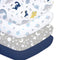 Plushii Crib Sheets for Baby Boys 4 Pack, 28"x 52" Extra Soft
