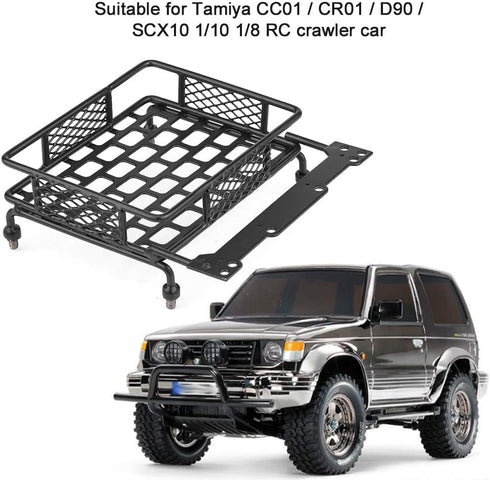 VGEBY RC Roof Rack Black Steel Luggage Tray for 1/10 RC Crawler Car and Truck Roof Rack