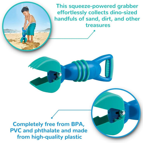 Hape Sand & Beach Toy Grabber, Blue, Dimensions: L: 4.7, W: 3.5, H: 12.1 inches