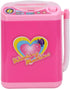 Kids Mini Simulation Electric Automatic Washing Machine, Lightweight Small Appliance with Realistic Details (Pink)