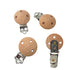 Natural Beech Wood Pacifier Clips Holder Teething Grasping Suspender Clips for DIY Pacifier Chain Teether Accessory