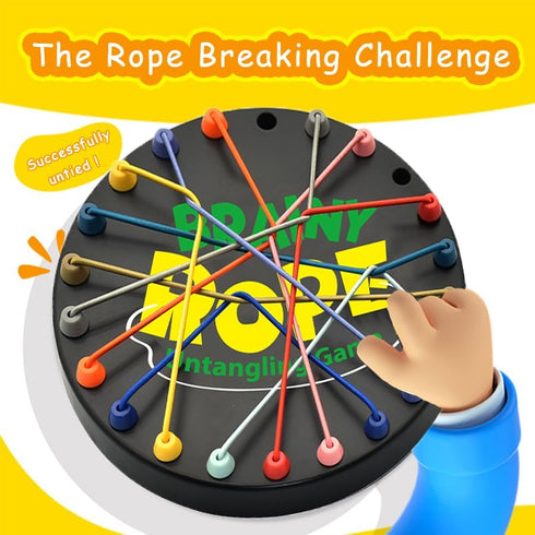 Brainy Knots Rope Untangling Game, Brain Knots Game Exercise Strategy Thinking, Puzzle Toy Strategy Board Toy Rope