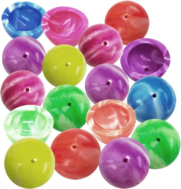 ArtCreativity Marble Rubber Poppers for Kids, Pack of 12, Retro 90s Pop-Up Half Ball Toys, Assorted Colors