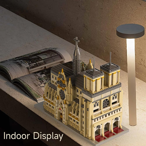 TzFioy Set (2908 Notre Dame de Paris Micro Brick Building Pieces) Landmark Model Educational Toy Gift for Kids