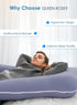 55 Inch QUEEN ROSE Pregnancy Pillow, U Shaped Full Body Pillows for Sleeping Support, Maternity Pillow for Pregnant