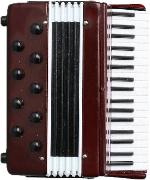 Dselvgvu 2.76"x2.36"x1.18") Miniature Accordion with Case Mini Musical Instrument Accordion Replica Collectible