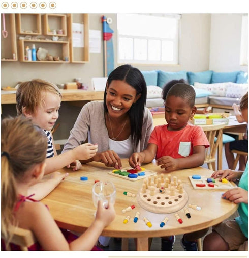 Wooden Memory Chess Matching Game - Family Board Games for Kids and Adults, Montessori Educational Toy for Ages 3-8+