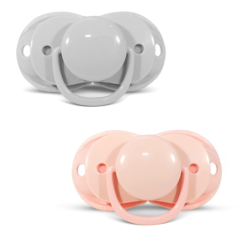 RaZbaby Keep-It-Kleen Baby Pacifier 2-Pack Closes When Dropped - BPA-Free Silicone Orthodontic