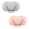 RaZbaby Keep-It-Kleen Baby Pacifier 2-Pack Closes When Dropped - BPA-Free Silicone Orthodontic
