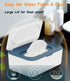 2 Pack Case(2 Wipes Dispenser, Wipe Holder for Baby & Adult, Seposeve Refillable Wipe Container, Keeps Wipes Fresh