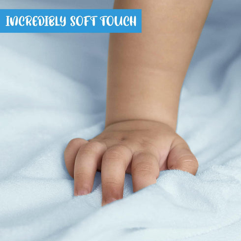 ELSVIN Set 2 35 35 Inch 400 of Hooded Baby Towels Blue and Grey Luxurious, Large and Super Absorbent x Soft