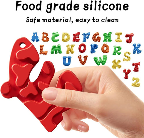 FunFusion 52PCS Set Alphabet Letter Fidget Toys, Textured Sensory Stress Relief for Autism ADHD Kids, Calming Anxiety
