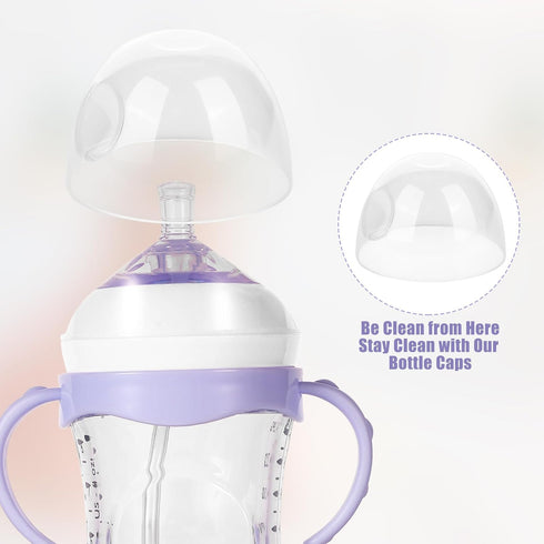 PEUTIER 4PCS 4oz 9oz, Baby Bottle Cap Replacement Cover for Avent Natural Bottles & BPA Free Baby Bottle Replacement