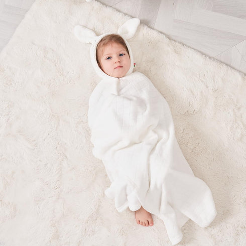 FUBANRAY 4-Pack 50'' 32'' 4 Count Toddler Animal Print Microfiber Hooded Baby Bath Towels, Soft Absorbent, x Large