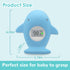 Baby Bath Tub Thermometer - Floating Whale Water Thermometer with Room Temperature - New Upgraded Mute Flashing Alert