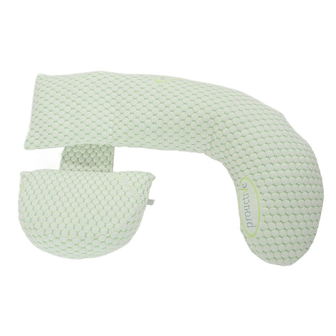 Pongnas U Shaped Maternity Support Pillow with Detachable Cushion & Zipper Cover for Neck and BackSoft Green Pregnancy