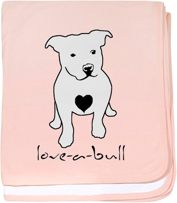 CafePress Love A Bull Pit Bull Baby Blanket, Super Soft Newborn Swaddle