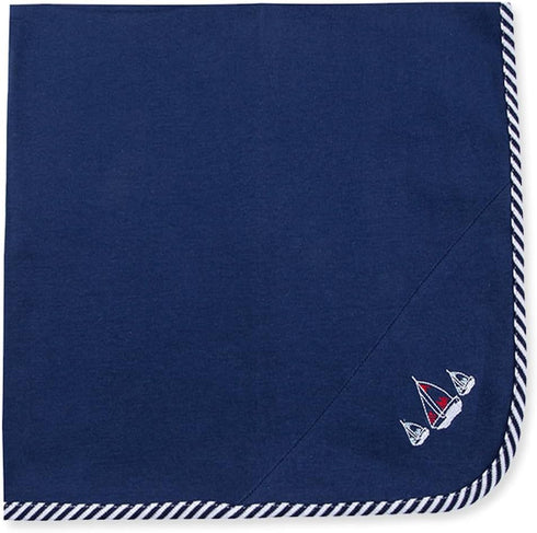Little Me Baby Boys' Sailboats Swaddling Receiving Blanket