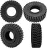 4Pcs 1.0" Soft Rubber Tires for 1/18 TRX4M Defender 1/24 Axial SCX24 Deadbolt Bronco RC Crawler Car (C Style)
