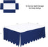 100% 400 Count 52"X28" 14" Scallop Edge Crib Skirt Navy Blue, Egyptian Cotton Thread Crib Skirt Dust Ruffle,Double