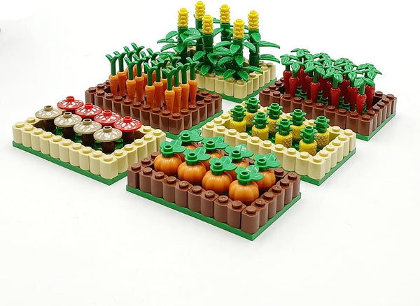 Cropland Set Farm Field Accessories Building Blocks Playset for Kids 6 Years Old, Harvest Seasonal Kits