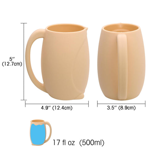 UMUACCAN 17oz/500ml, Baby Bath Rinse Cup, Baby Bath Toys for Toddlers & Kids, Safety Protection Soft Silicone Cup