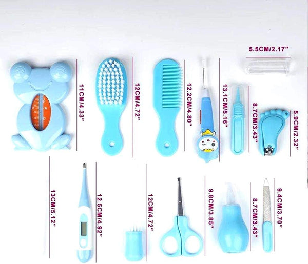 Baby Grooming Kit Set, Infant Baby Grooming Tools Newborn Manicure Set Baby Healthcare Nail Clippers Hairbrush Tool Set