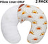 FIGEPO 2 Pack 100% Muslin Nursing Pillow Cover Cotton Boho Neutral Stretchy Removable Baby Nursing Covers