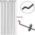 10 PCS 0.047x10.24" Steel Pushrods and 10 PCS Nylon 0.79x0.43" Lock on Control Horns for RC Airplane