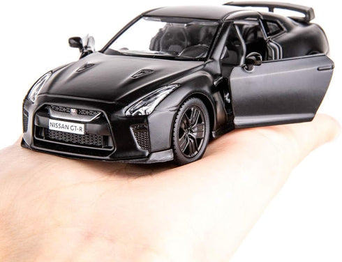 BDTCTK 1/36 Scale GTR R35 Supercar Model Toy - Zinc Alloy Die-Cast Pull Back Vehicle for Kids 4-6 Years Old (Black)