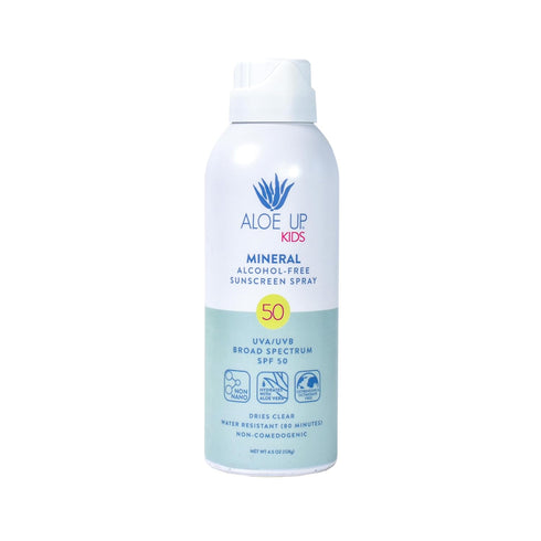 Aloe Up Kids Mineral Sunscreen Spray SPF 50 Broad Spectrum Protection for