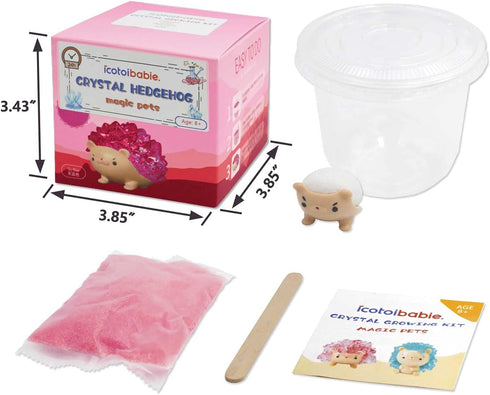 Crystal Growing Toys for Kids - Vibrant Colorful Hedgehog, Science Experiments Learning, STEM Gifts for Boys & Girls 8+