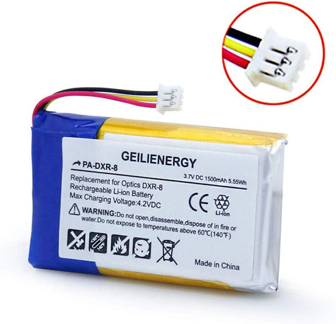 GEILIENERGY 3.7V Rechargeable Lithium-Ion sp 803048 Battery Compatible for Infant Optics DXR-8 Video Baby Monitors(2 Pack)