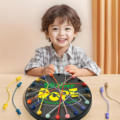 Brainy Knots Rope Untangling Game, Brain Knots Game Exercise Strategy Thinking, Puzzle Toy Strategy Board Toy Rope