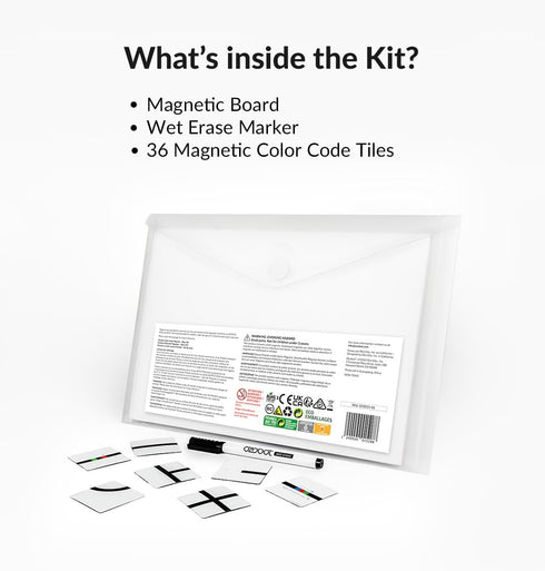 Color Code Magnets Base Kit: Interactive Coding Learning Tool for Kids Ages 5+, 36 Tiles for Classroom Education
