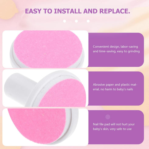 Trimmer 0.70 Inch minkissy Electric Nail Replacement Pads Durable Grinding Heads for Adult Manicure Pedicure Cordless