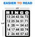 18-Pack GSE Games & Sports Expert Bingo Game Cards with Easy Read Numbers, Reusable Paper Bingo Sheets