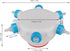 Fockety 6 Lamb Milk Feeder Bottle, Pacifier Round PC Plastics Easy to Clean Sheep Feeding Cup, Portable Safe Milk Pot