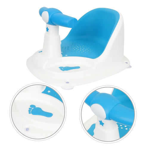 Levemolo Bath Seat with Backrest and Non-Slip Suction Cups Shower Chair for Sit-up Support Safe Material Bathtub Seat