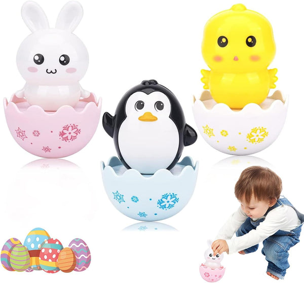Lukax Baby Easter Egg Toys - Bunny Chick Baby Easter Basket Stuffer,