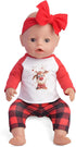 Baby Doll Accessories, 5 Set of Doll Clothes, Dress, Bodysuits for 15 to 18 Inch Dolls, 12 PCs Total Doll Clothes