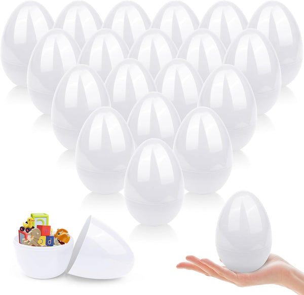 HSLCGF 24 Pack Plastic Easter Eggs Large 3.5 Inch Empty Eggs Bulk Fillable