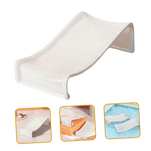 Vaguelly Bath Support Seat Soft Mesh Mat for Newborns Comfortable and Breathable Bathing Cushion Lightweight