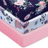 AMROSE 3 Pack 28'' 52'' Heavenly Soft Crib Sheets for Baby Girls, X Fitted Sheets for Crib and Toddler Mattress Pad