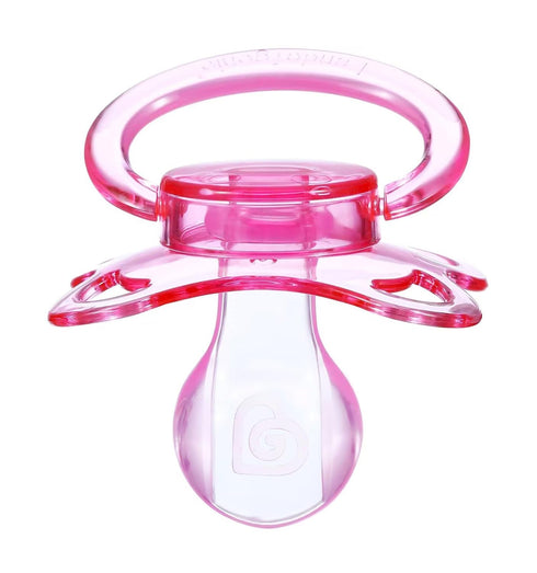 Set Landofgenie Large Shield Adult Size Pacifiers Moon Shape Transparent Design Pacifier Pink