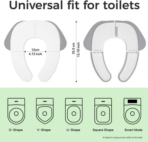 FOOYOO Foldable Toddler Toilet Seat | Portable Potty Training Seat for Travel & Home, Non-Slip, Fits Most Toilets, Easy